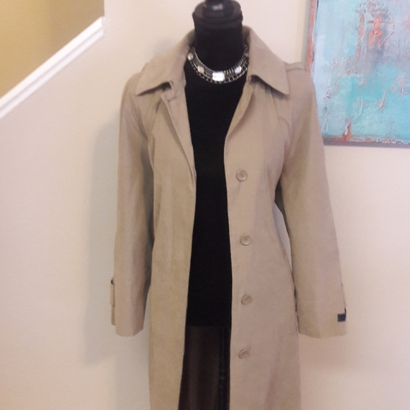 London Fog/Olive Brown/ Hooded/ Trench Coat - Picture 6 of 8
